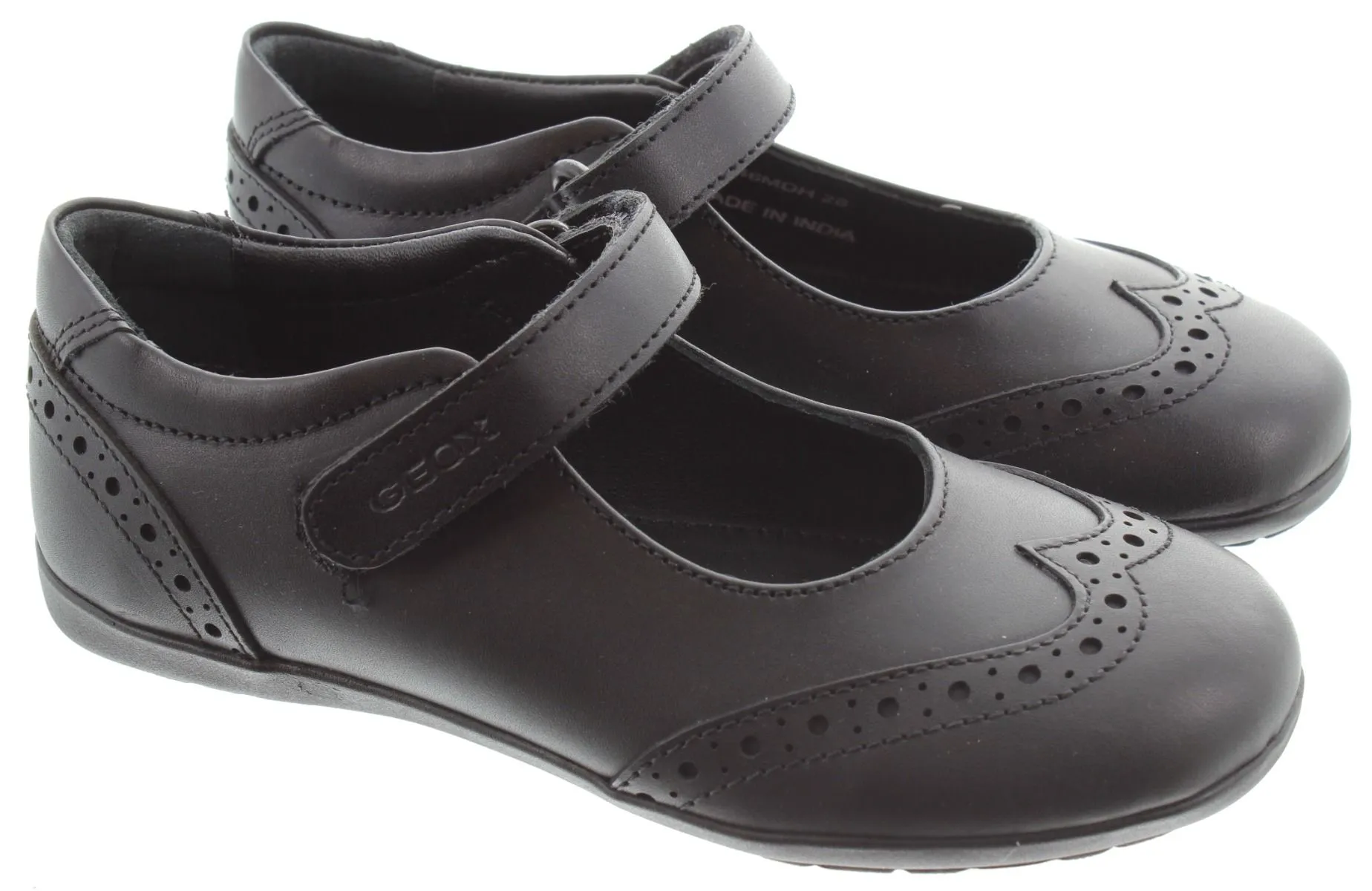 GEOX Kids Iberide Bar Shoes In Black