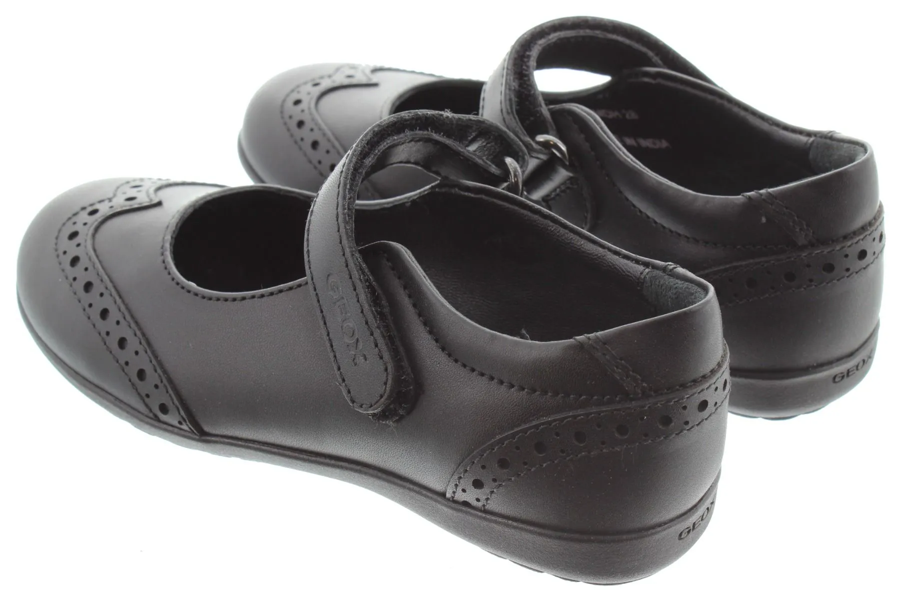 GEOX Kids Iberide Bar Shoes In Black