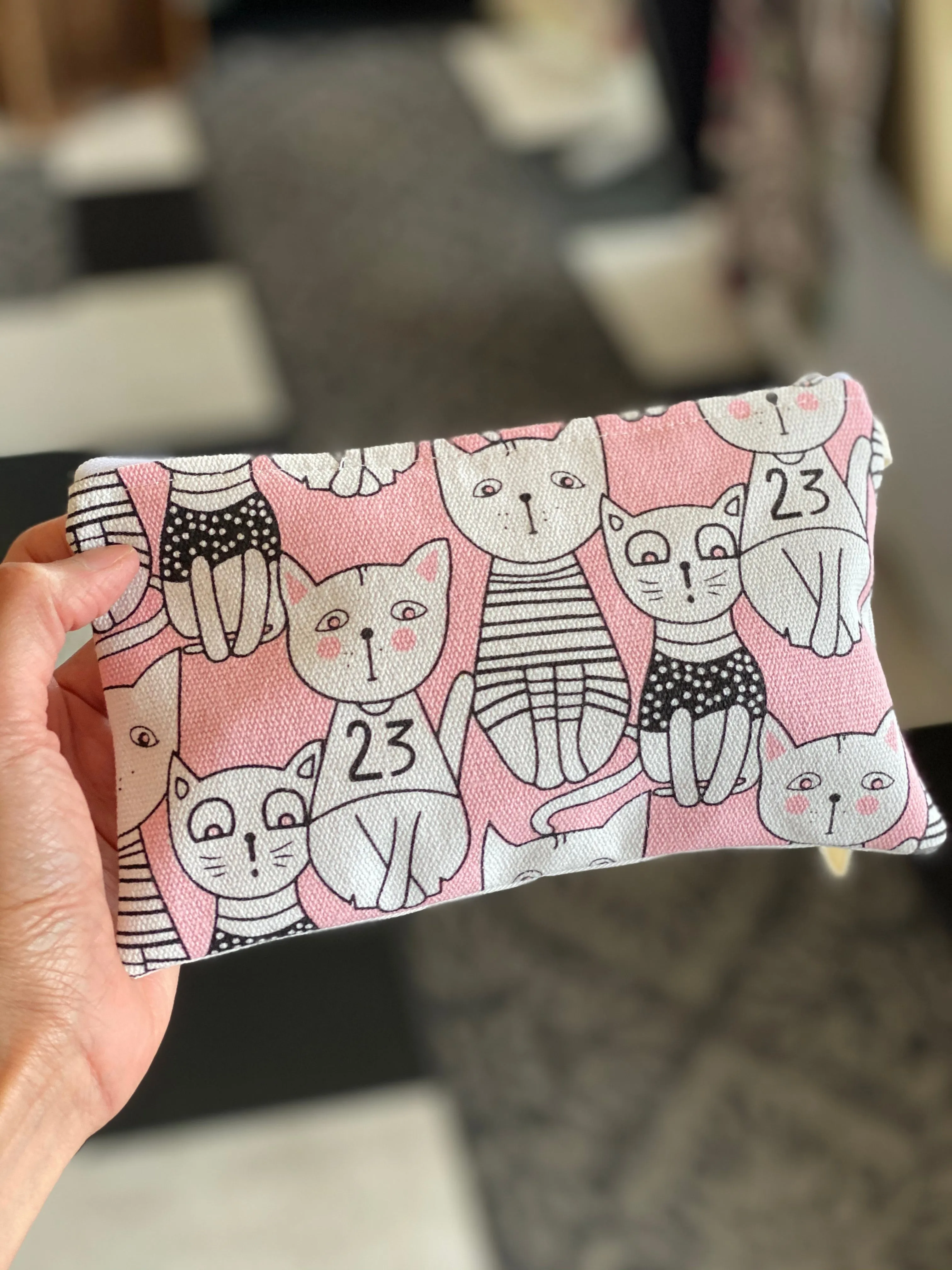 Handmade Cute Make Up/ Pencil Pouch with Wrist Strap