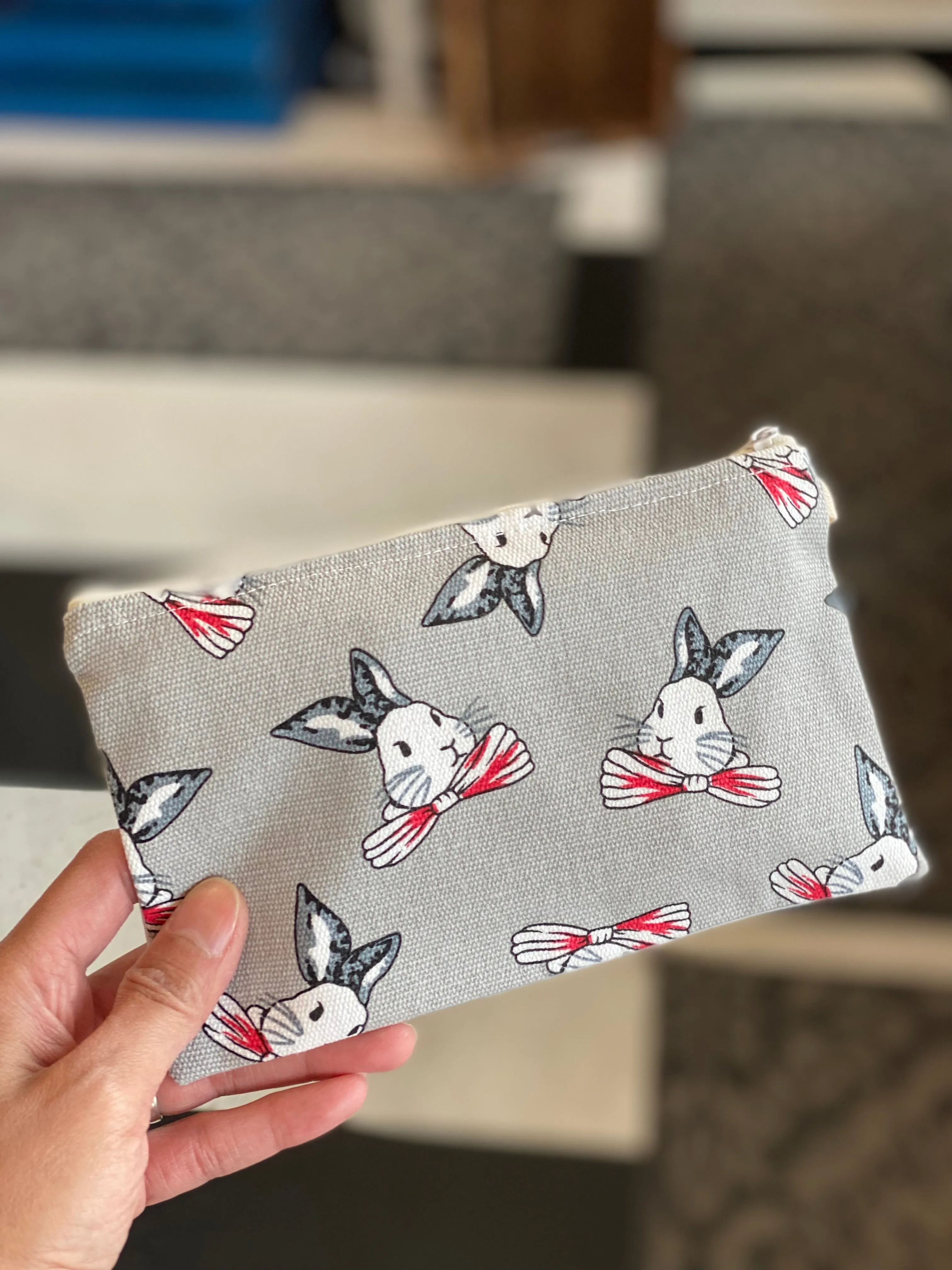 Handmade Cute Make Up/ Pencil Pouch with Wrist Strap