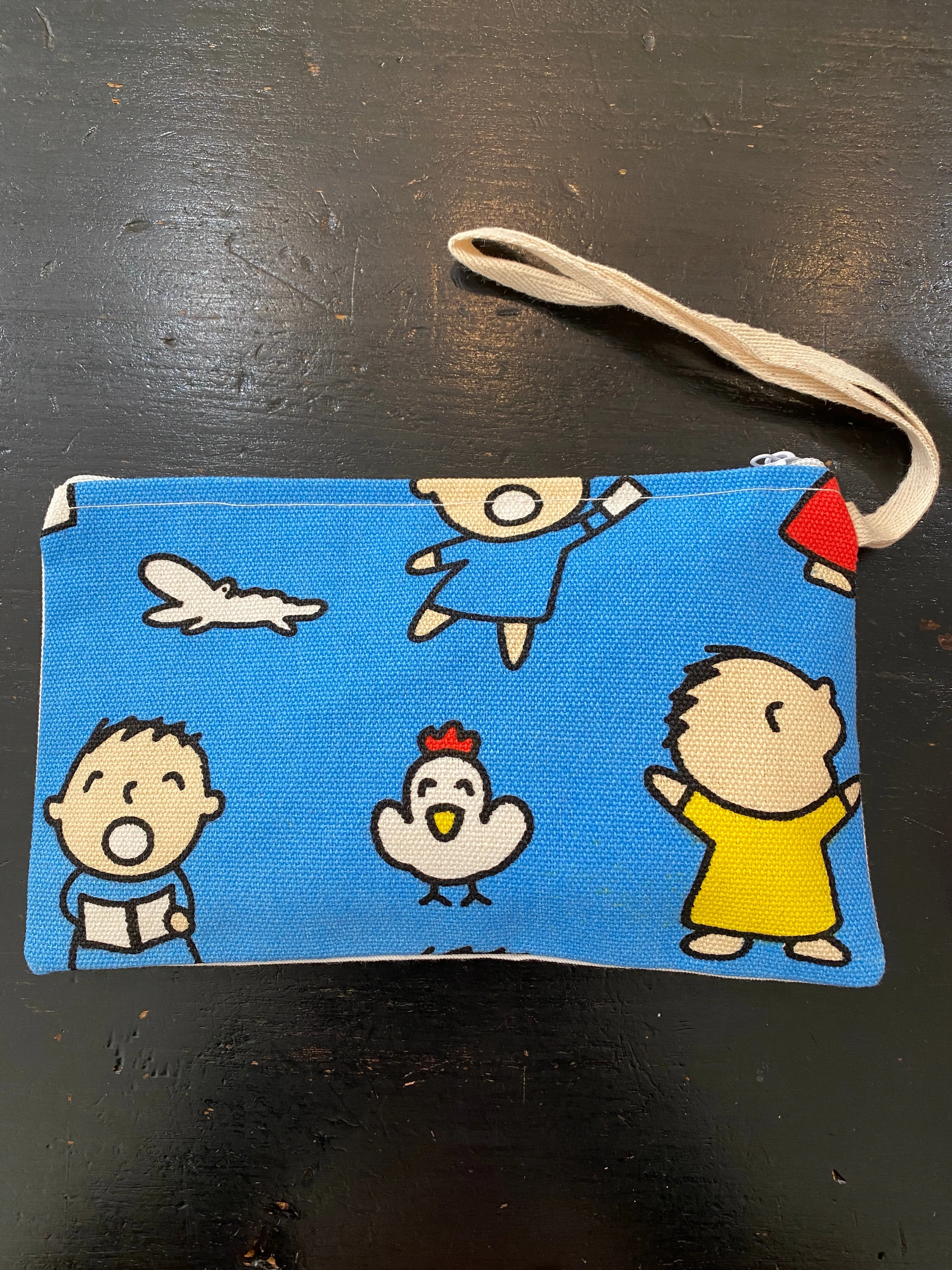 Handmade Cute Make Up/ Pencil Pouch with Wrist Strap