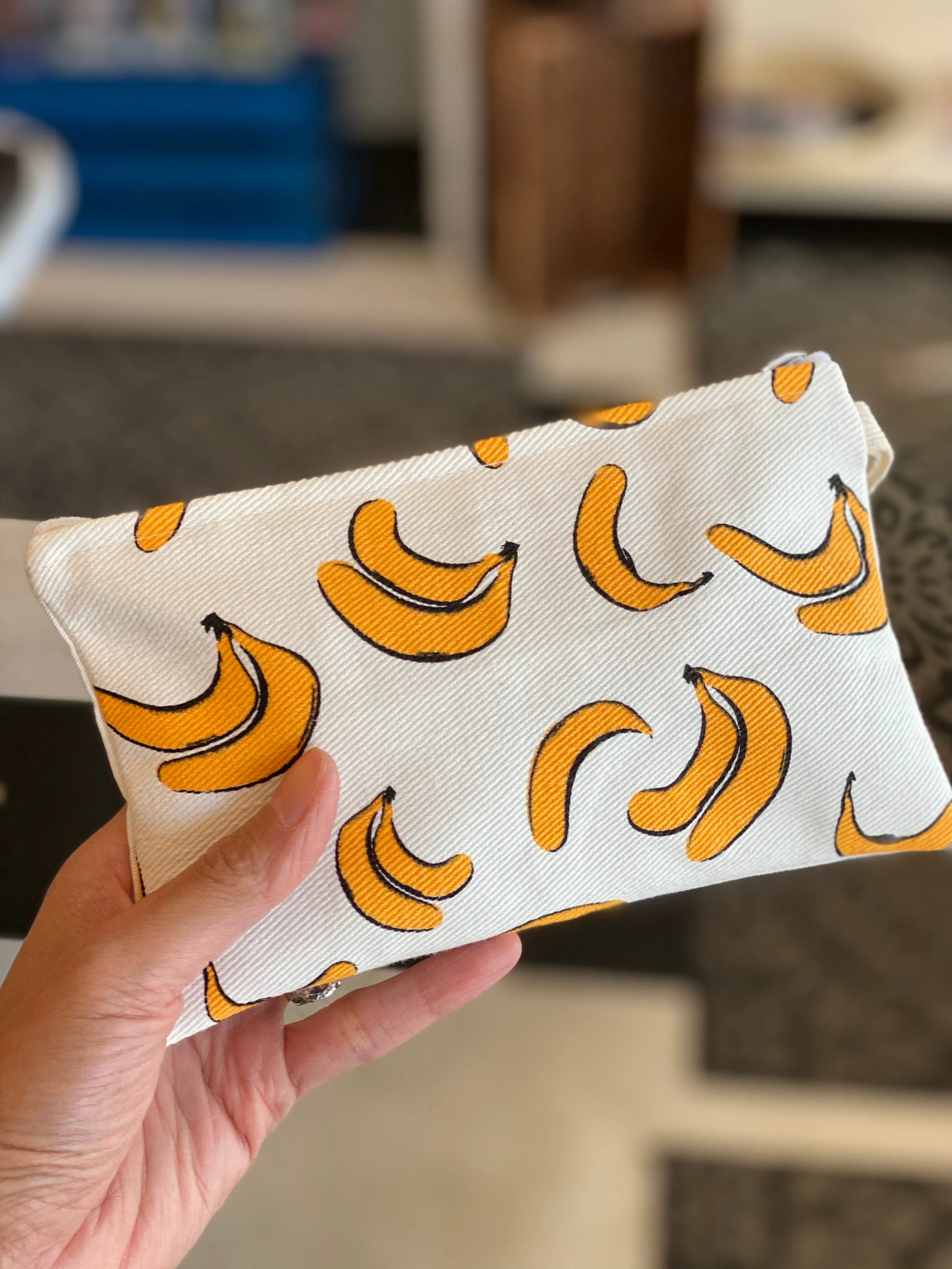 Handmade Cute Make Up/ Pencil Pouch with Wrist Strap