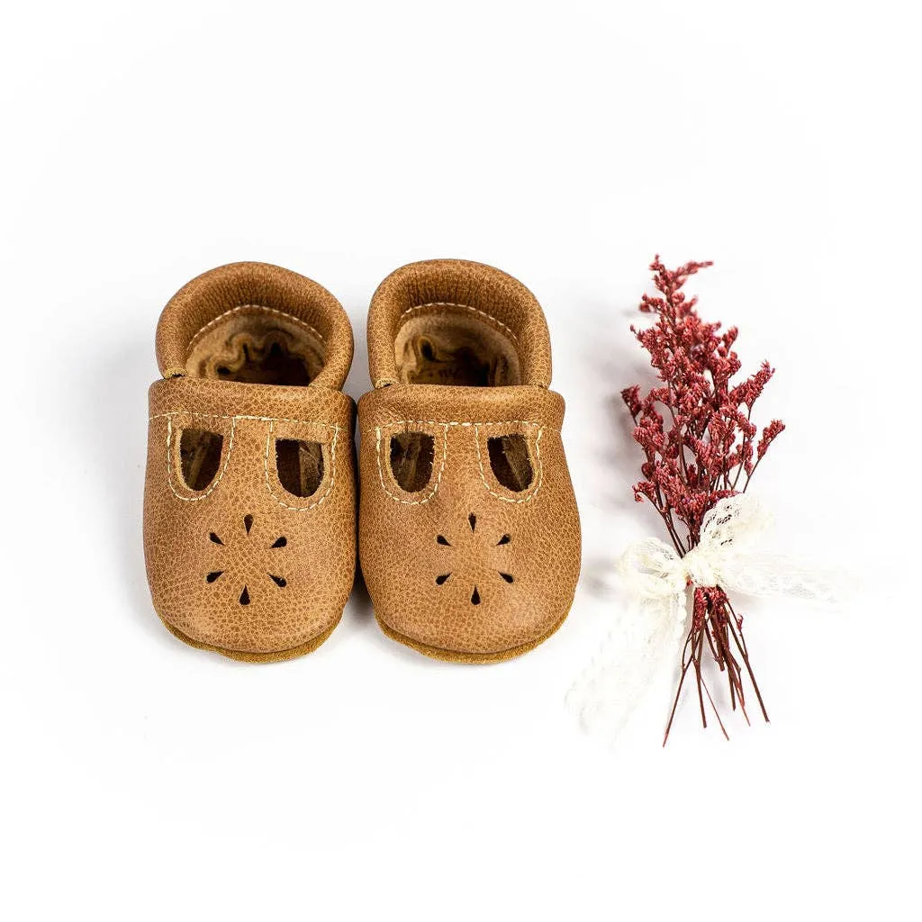 Honey T-strap Leather Baby & Toddler Shoes - Starry Knight Design