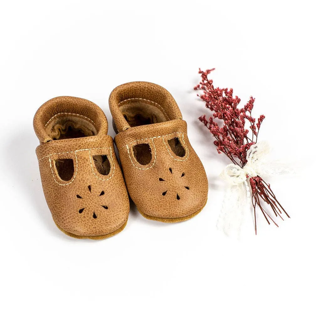 Honey T-strap Leather Baby & Toddler Shoes - Starry Knight Design