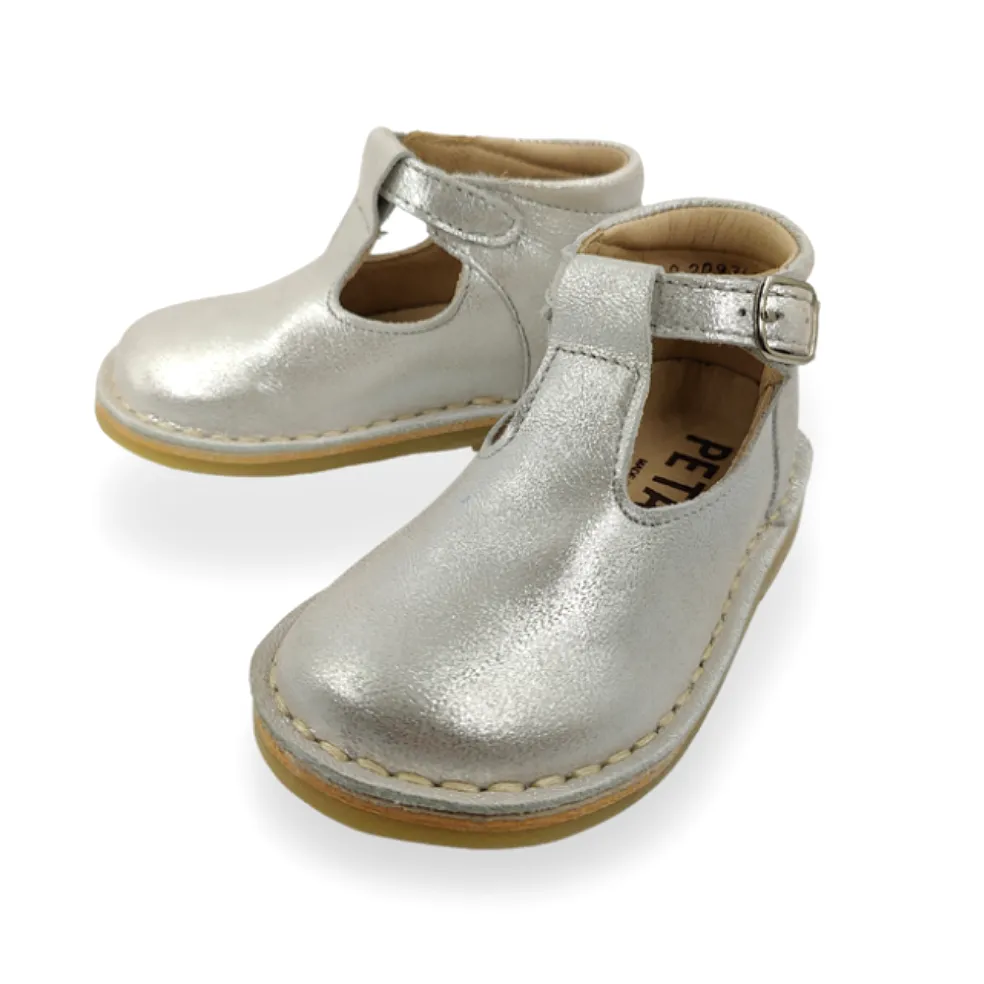 Infant Girls Shoes Petasil Silver Grey Buckle Cooper 20934 sale