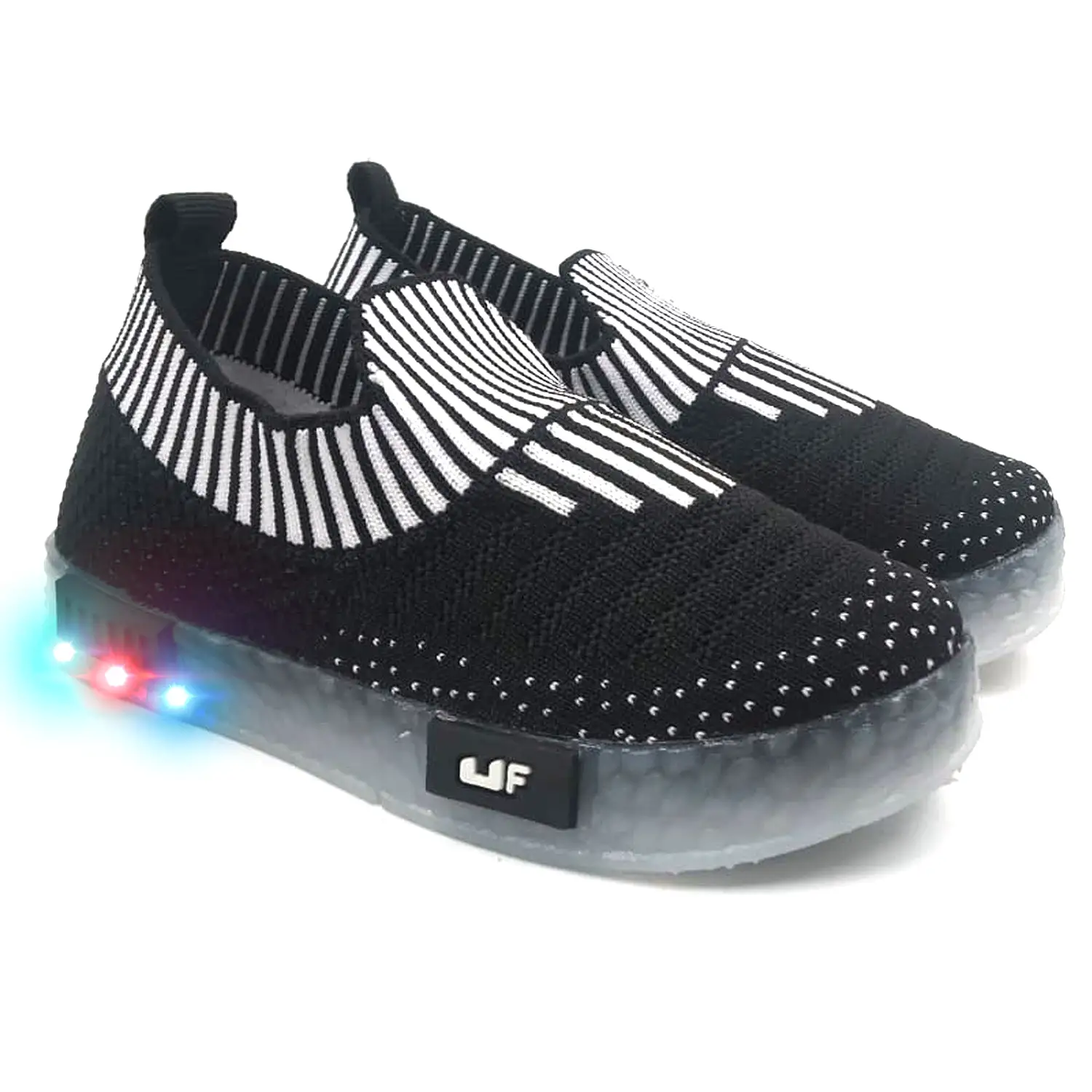 Jumbo Breathable Slip-On Shoes With LED Lights