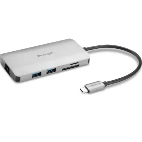 Kensington UH1400P USB-C 8-in-1 Driverless Laptop Dock Universal 8 Ports 85W Power Pass-Through