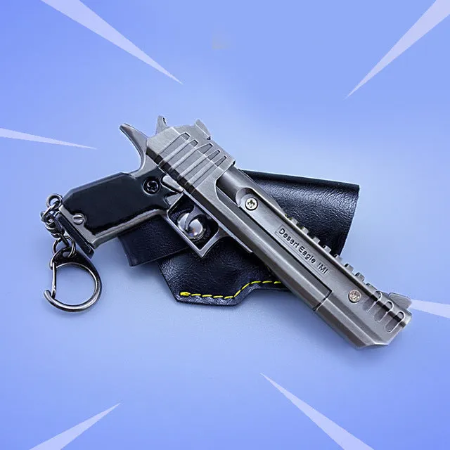 Kids Christmas Gifts Toys Game Fortnight Battle Royale Action Figure Gun Model Alloy Weapons FORTNIGHT Keychain