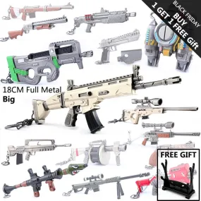 Kids Christmas Gifts Toys Game Fortnight Battle Royale Action Figure Gun Model Alloy Weapons FORTNIGHT Keychain