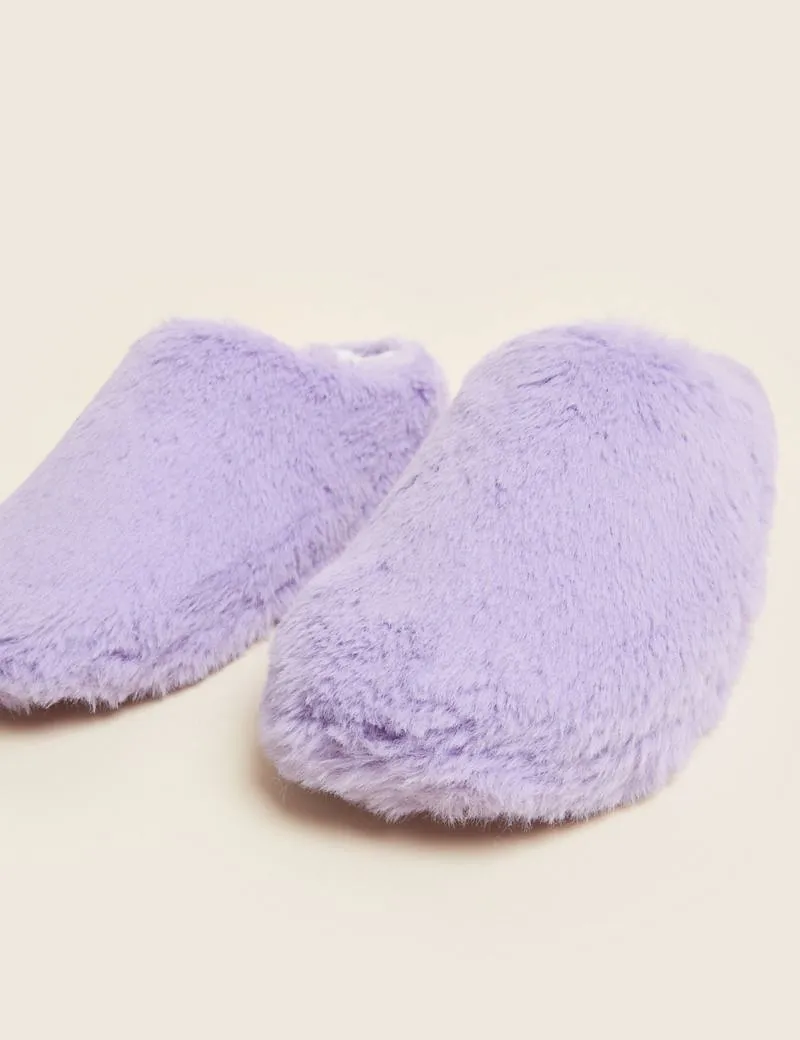 Kids' Faux Fur Slippers (13 Small - 6 Large)