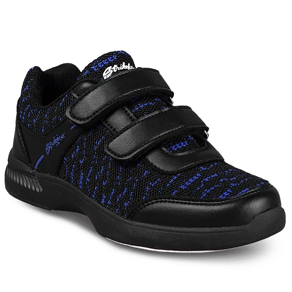 KR Strikeforce Youth Flyer Mesh Lite Velcro Black Royal Bowling Shoes