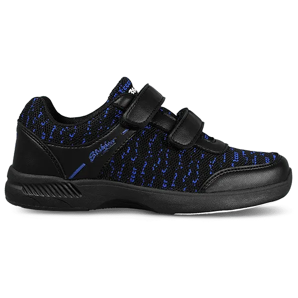 KR Strikeforce Youth Flyer Mesh Lite Velcro Black Royal Bowling Shoes