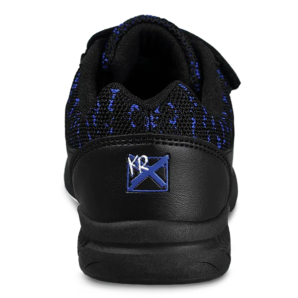 KR Strikeforce Youth Flyer Mesh Lite Velcro Black Royal Bowling Shoes