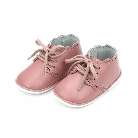 L'AMOUR - Bella Scalloped Bootie (Baby) - Vintage Rose