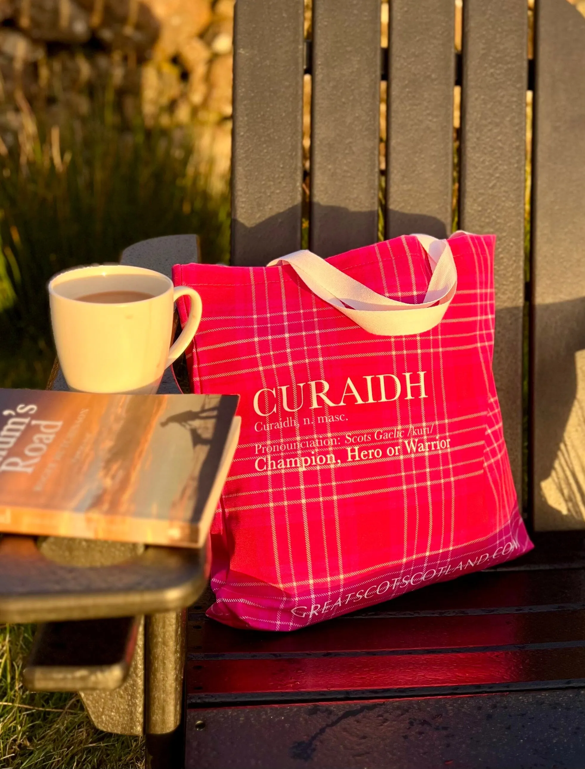 Large Tote | Organic Cotton (Curaidh - The Official Pink Ribbon Tartan)