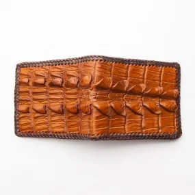 Light Brown Hardcore Crocodile Tail Skin Wallet