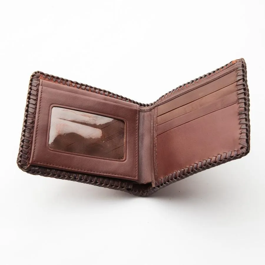 Light Brown Hardcore Crocodile Tail Skin Wallet