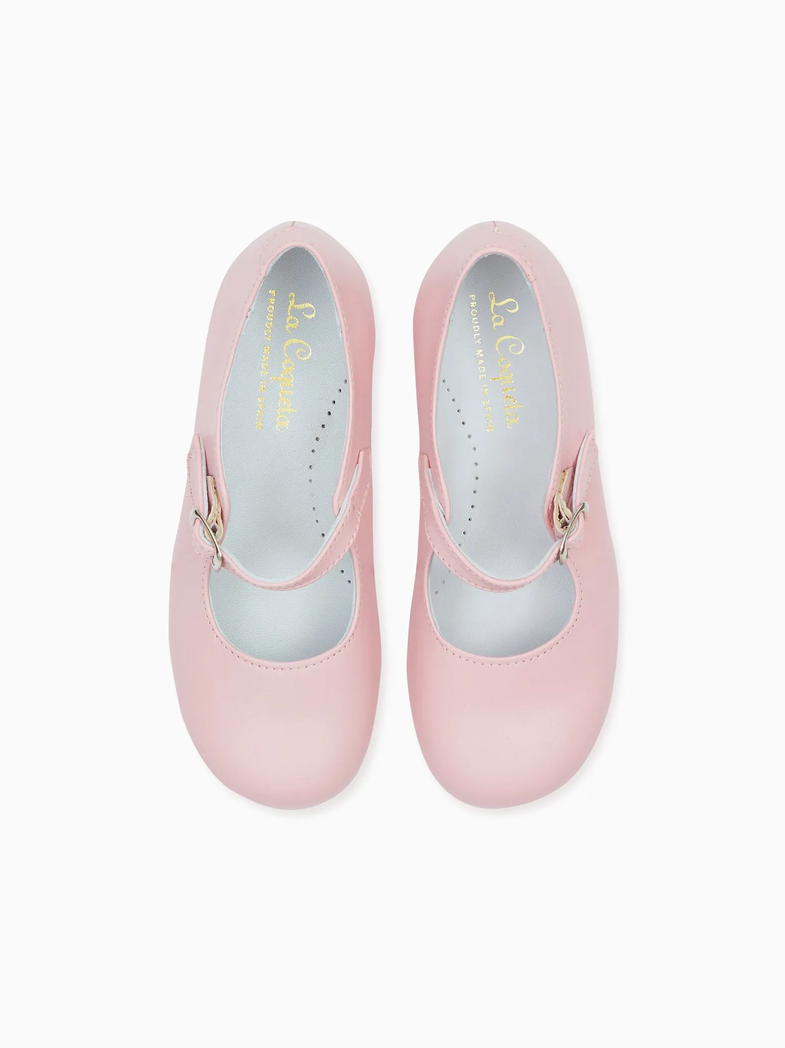 Light Pink Leather Girl Mary Jane Shoes