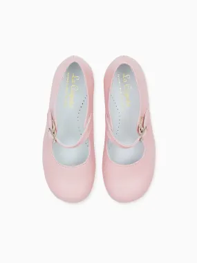 Light Pink Leather Girl Mary Jane Shoes