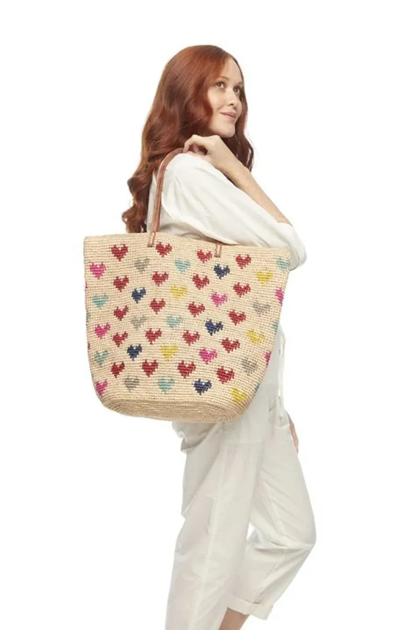 Mar Y Sol Amelie Hearts Tote