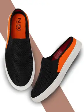 Men Black Back Open Casual Shoes Mules