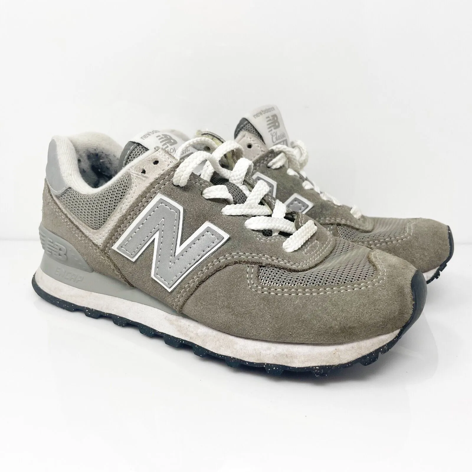 New Balance Womens 574 WL574EVG Gray Casual Shoes Sneakers Size 6 B