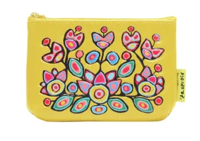 Norval Morrisseau Floral on Yellow Coin Purse