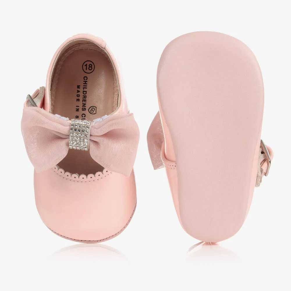 Pink Patent Leather Baby Shoes