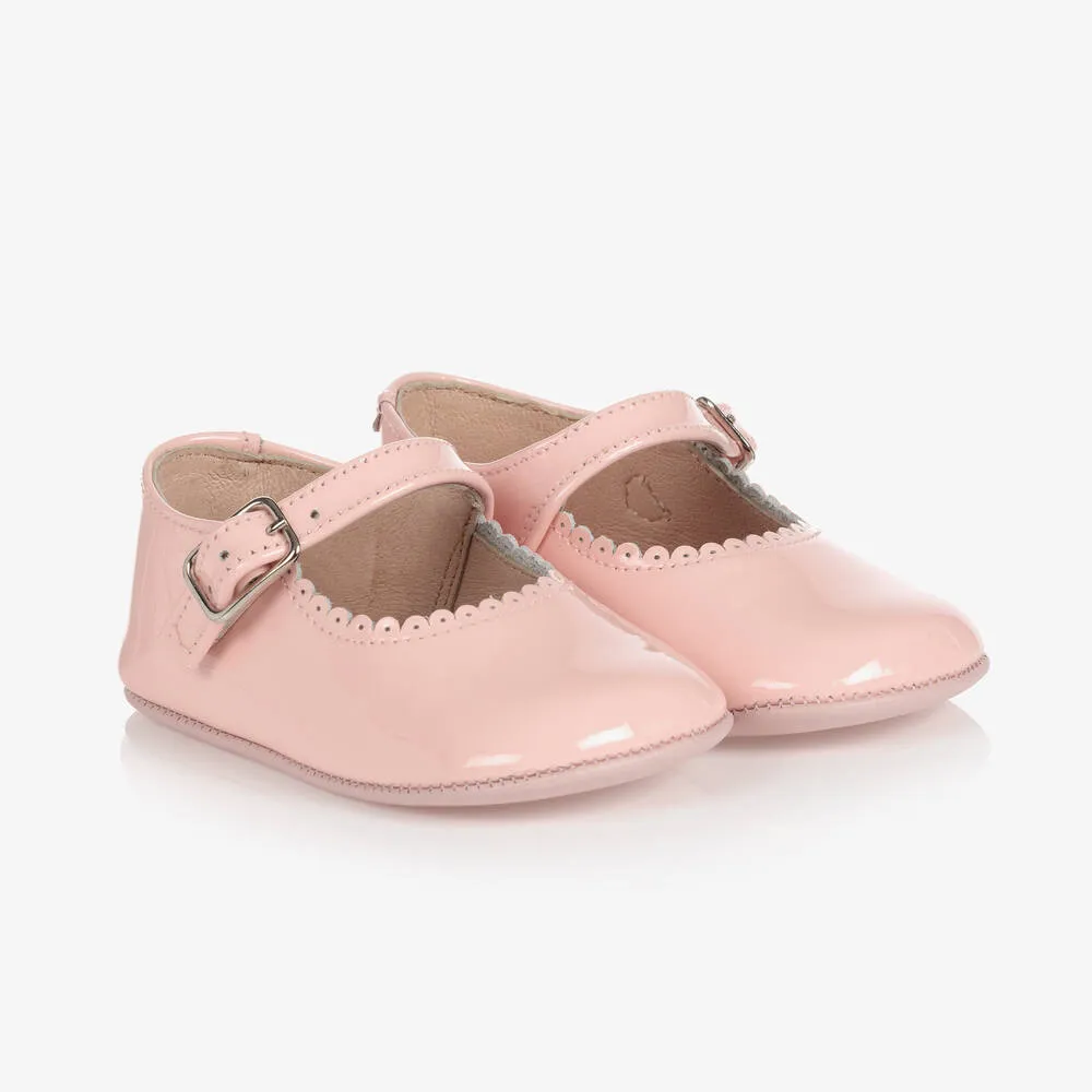 Pink Patent Leather Baby Shoes