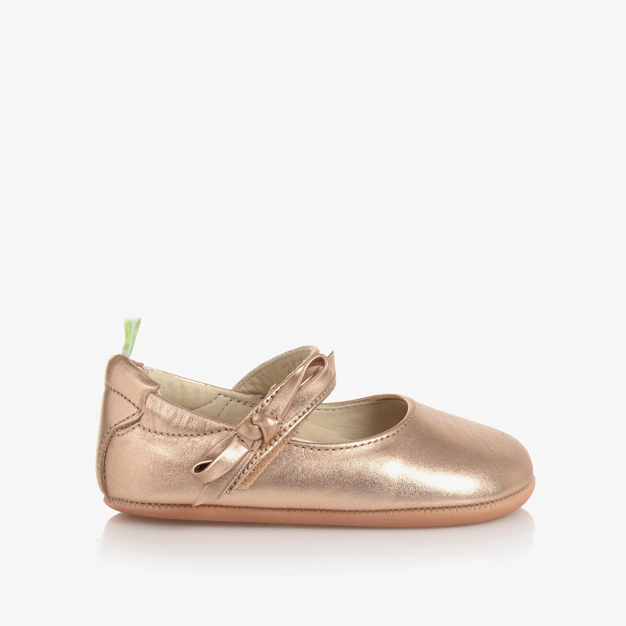 Rose Gold Leather Baby Shoes