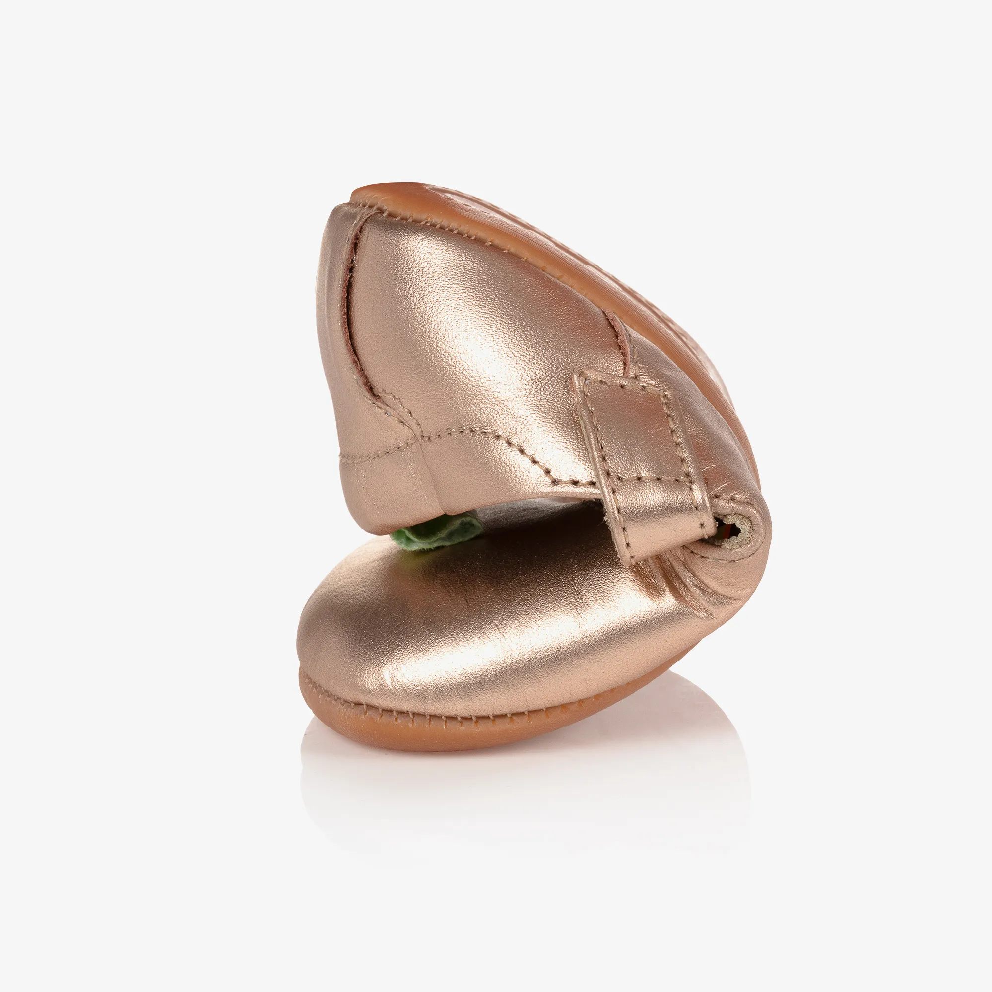 Rose Gold Leather Baby Shoes