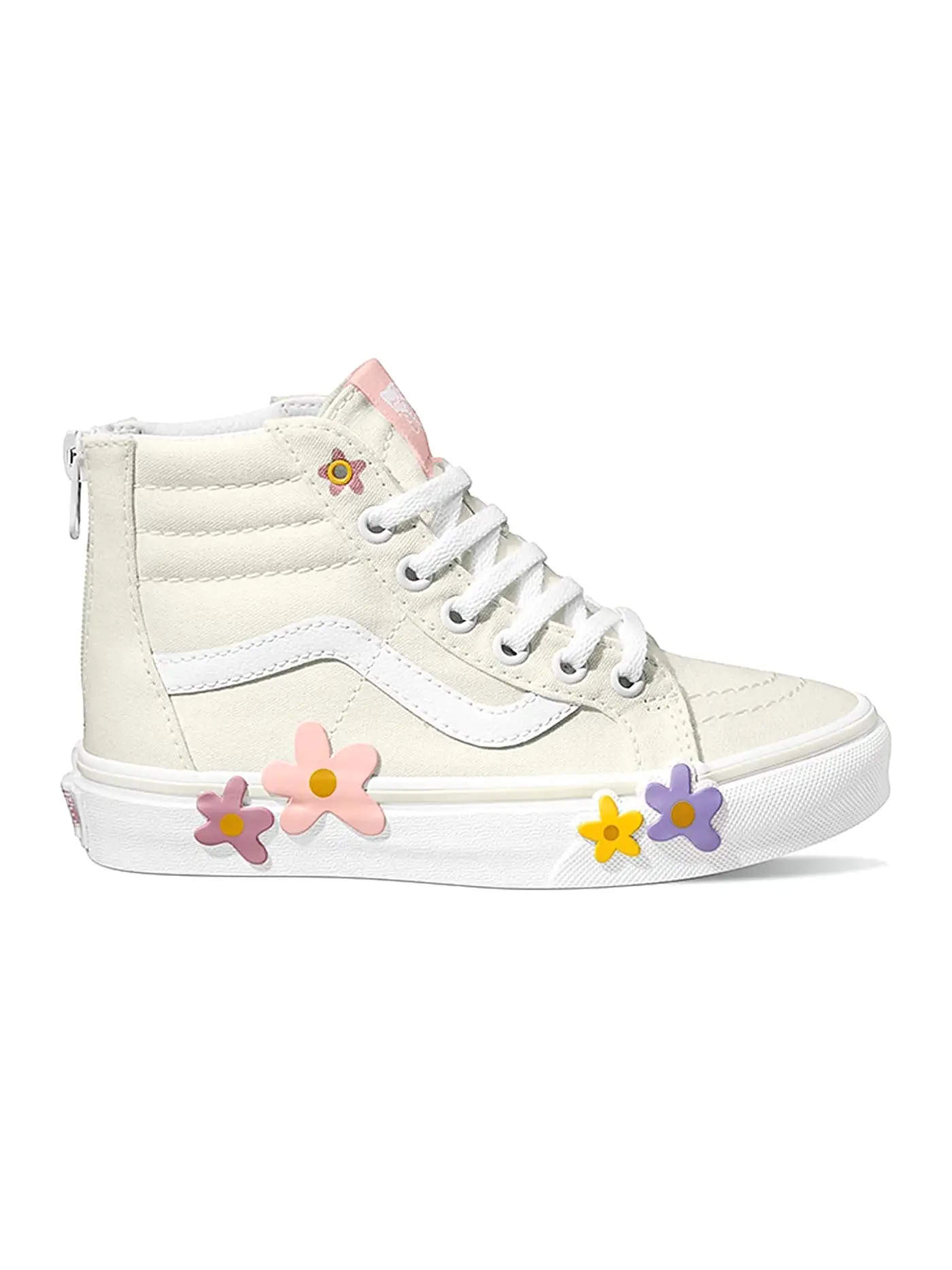 SK8-Hi Zip Flower Egret Shoes (Kids)