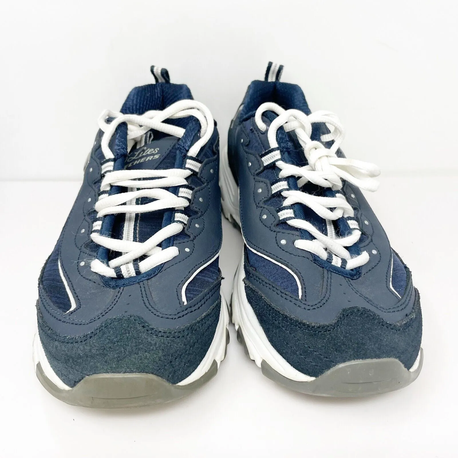 Skechers Womens D Lites 11936 Blue Casual Shoes Sneakers Size 8.5