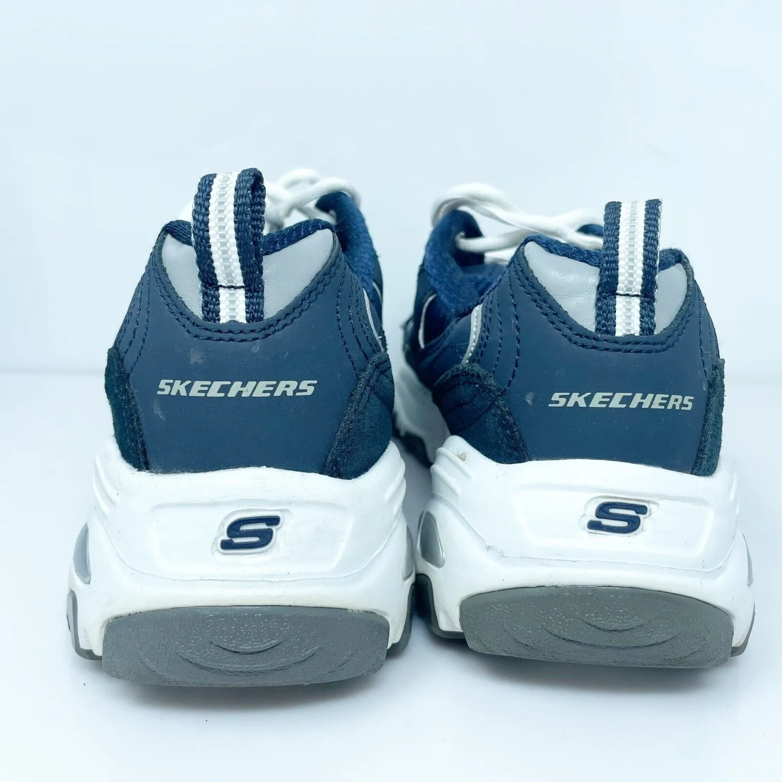 Skechers Womens D Lites 11936 Blue Casual Shoes Sneakers Size 8.5