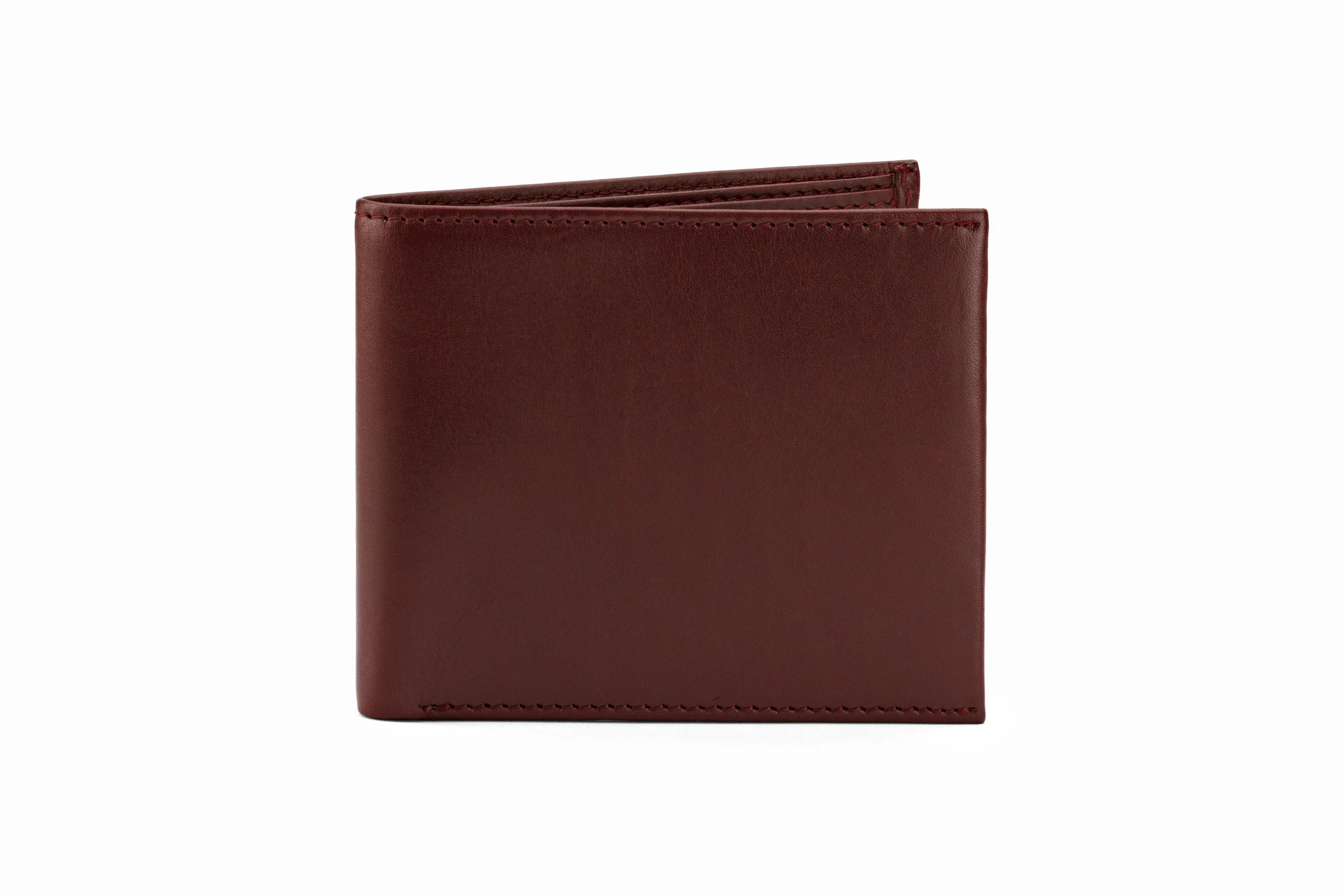 Slim Leather Wallet - Burgundy