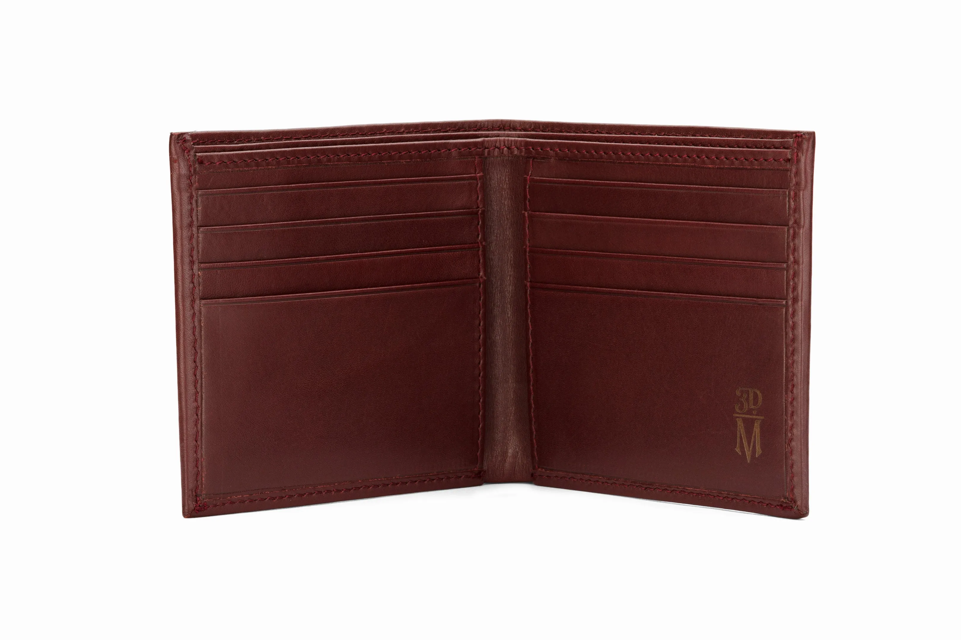 Slim Leather Wallet - Burgundy