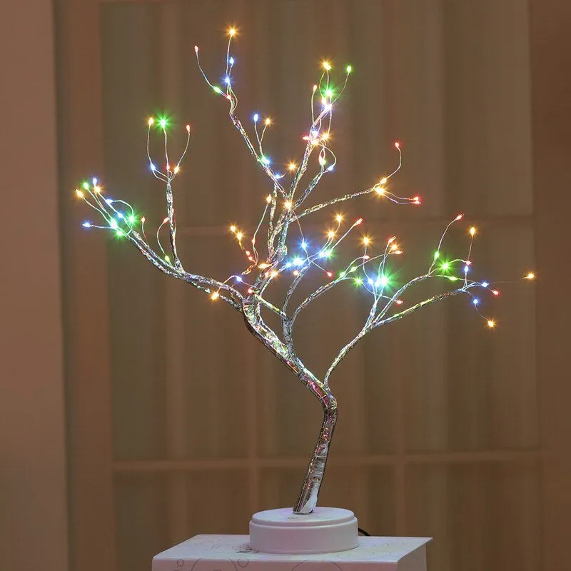 Tabletop Tree Lamp, Decorative LED Lights USB or AA Battery Powered for Bedroom Home Party