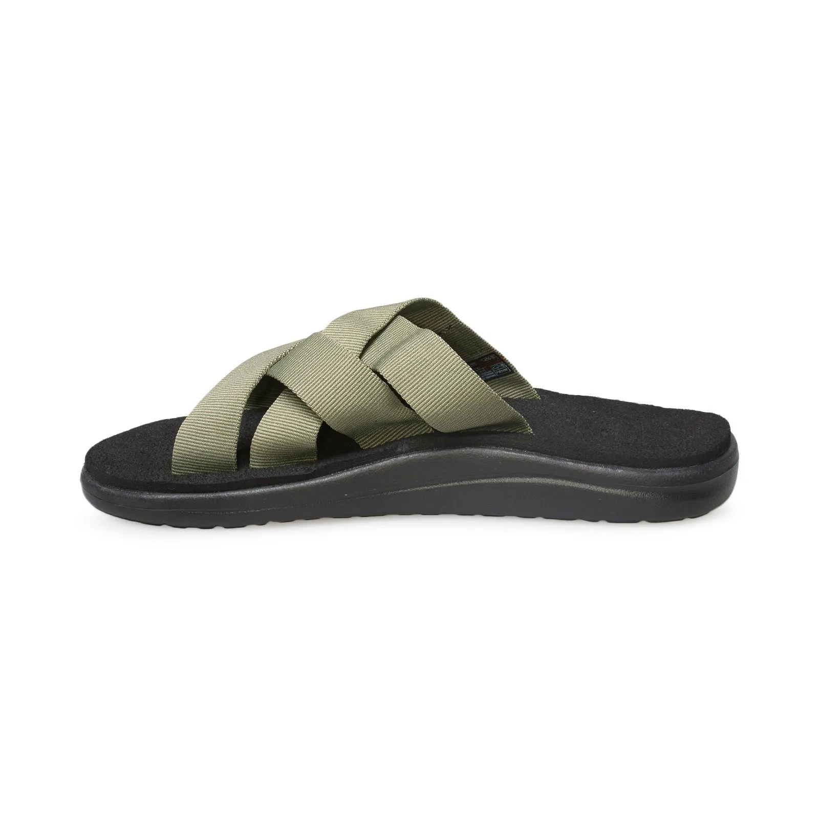 Teva Voya Slide Burnt Olive Flip Flops - Women's