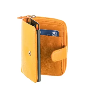 TK1168 - Tube Wallet with Coin Purse- Mustard- Tinnakeenly Leather