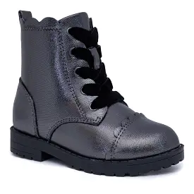 Toddler Girls Lil Scallop Combat Round Toe Boots