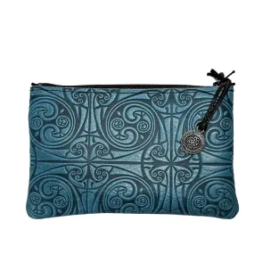 Treskelion Knot Leather Zipper Pouch