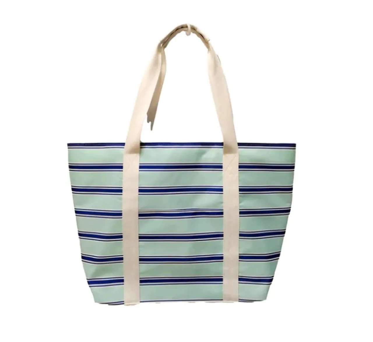 TRVL Cabana Tote, Tidal Stripe Aqua