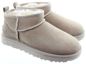 UGG Ladies Classic Ultra Mini Boots In Sand