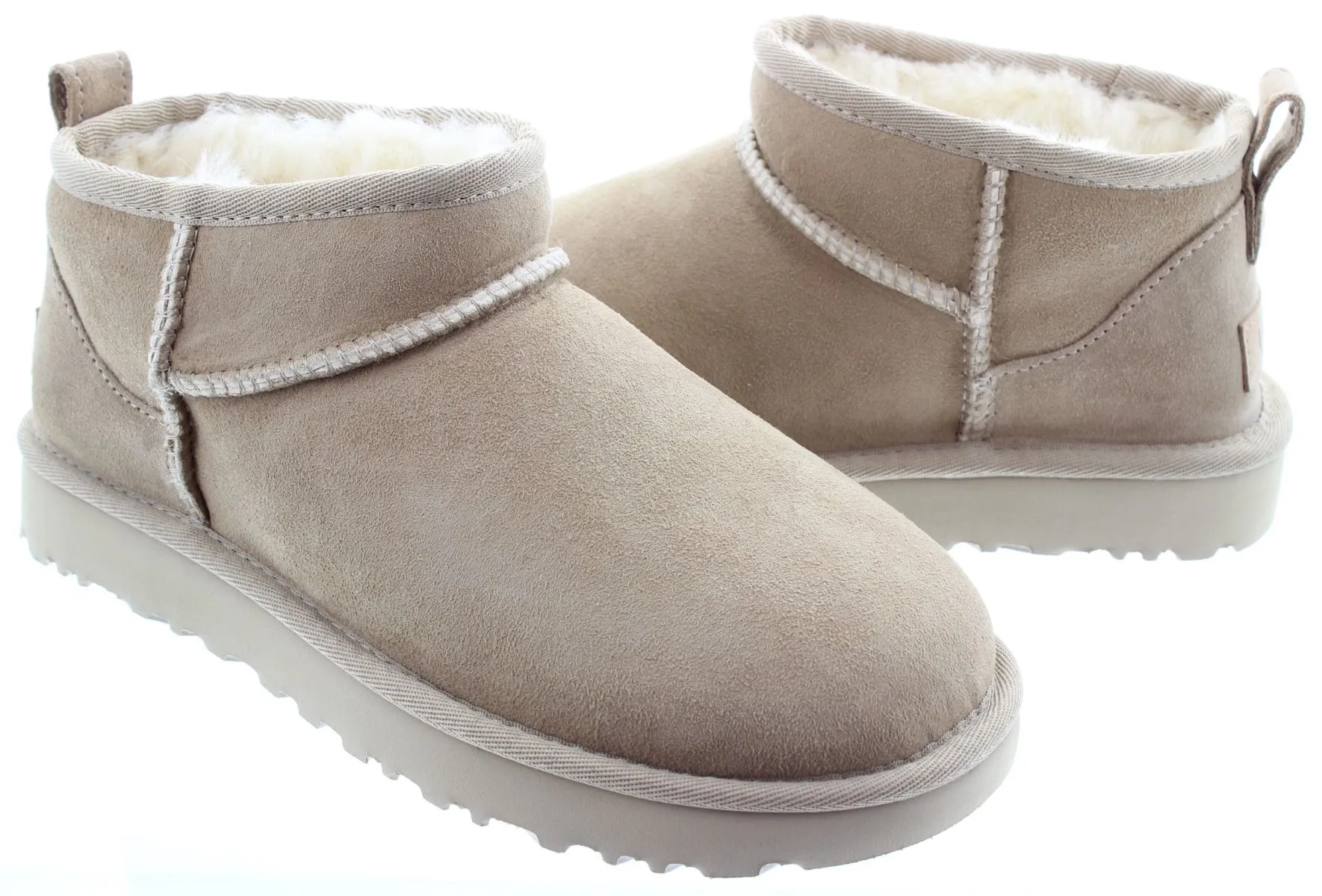 UGG Ladies Classic Ultra Mini Boots In Sand