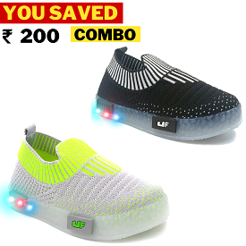 URBANFEET  BREATHABLE SLIP-ON SHOES WITH LED LIGHTS