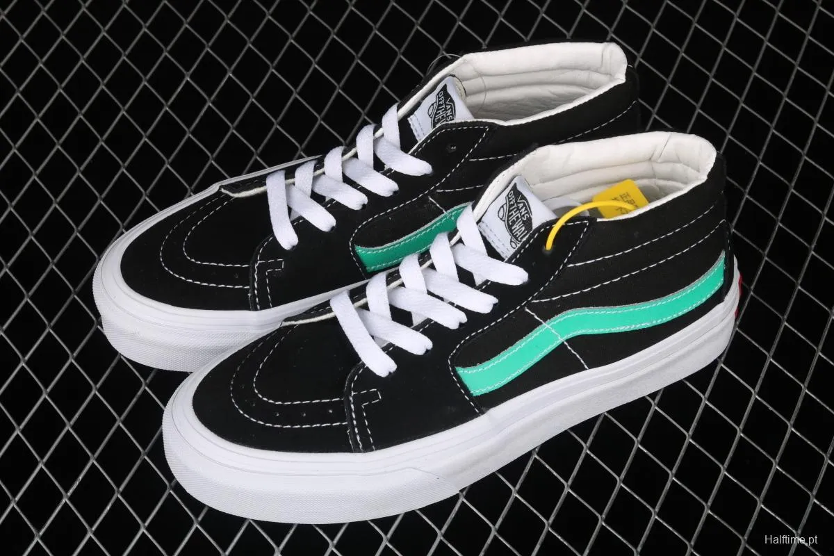 Vans Sk8 Mid Vansi Zhongbang series candy green leisure board shoes VN0A3WM34FV