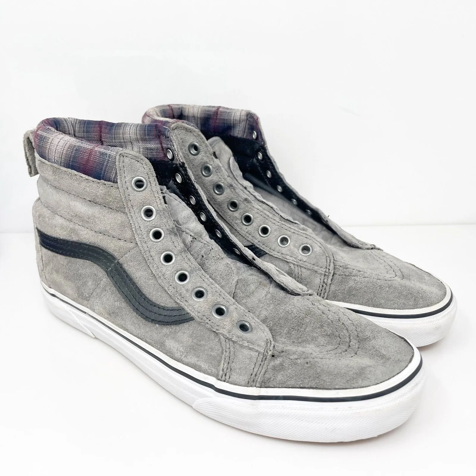 Vans Unisex Sk8 Hi 721356 Gray Casual Shoes Sneakers Size M 8.5 W 10