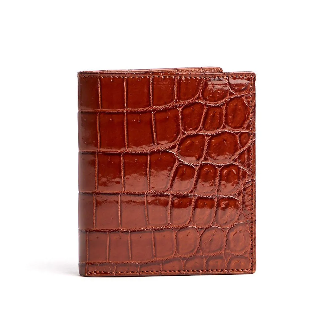 Wallet, Euro Bi-Fold, Reddish Brown