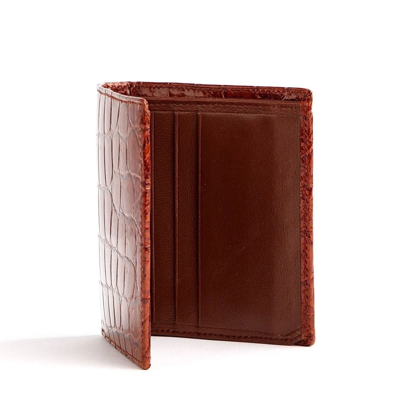 Wallet, Euro Bi-Fold, Reddish Brown