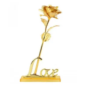 Wedding Favors Flowers 24K Gold Rose with base Valentine's Day Gifts